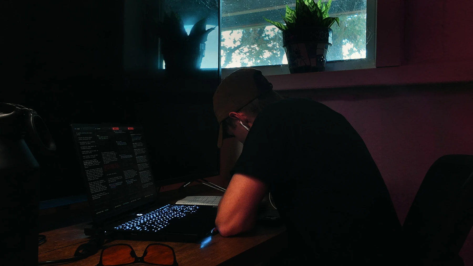 A builder concentrating at a Kingdom Labs workstation.